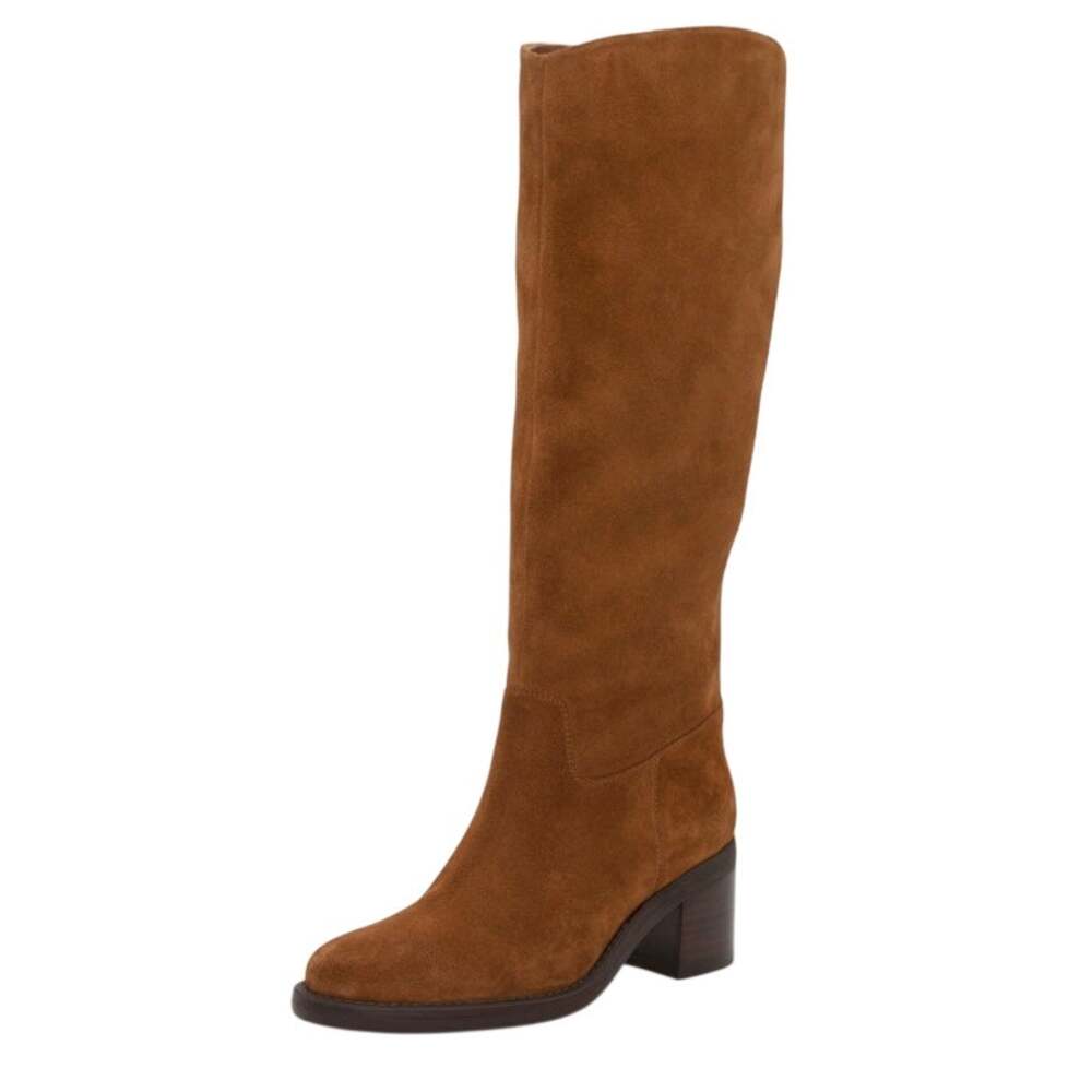 Vince Camuto Womens Amree Knee High Boot Size 6 M Narrow Calf Brown Suede NIB